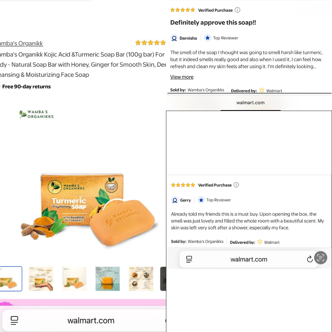 Turmeric + Kojic Brightening Soap, Reduces Acne, Scars & Blemishes 100g | 3.38oz